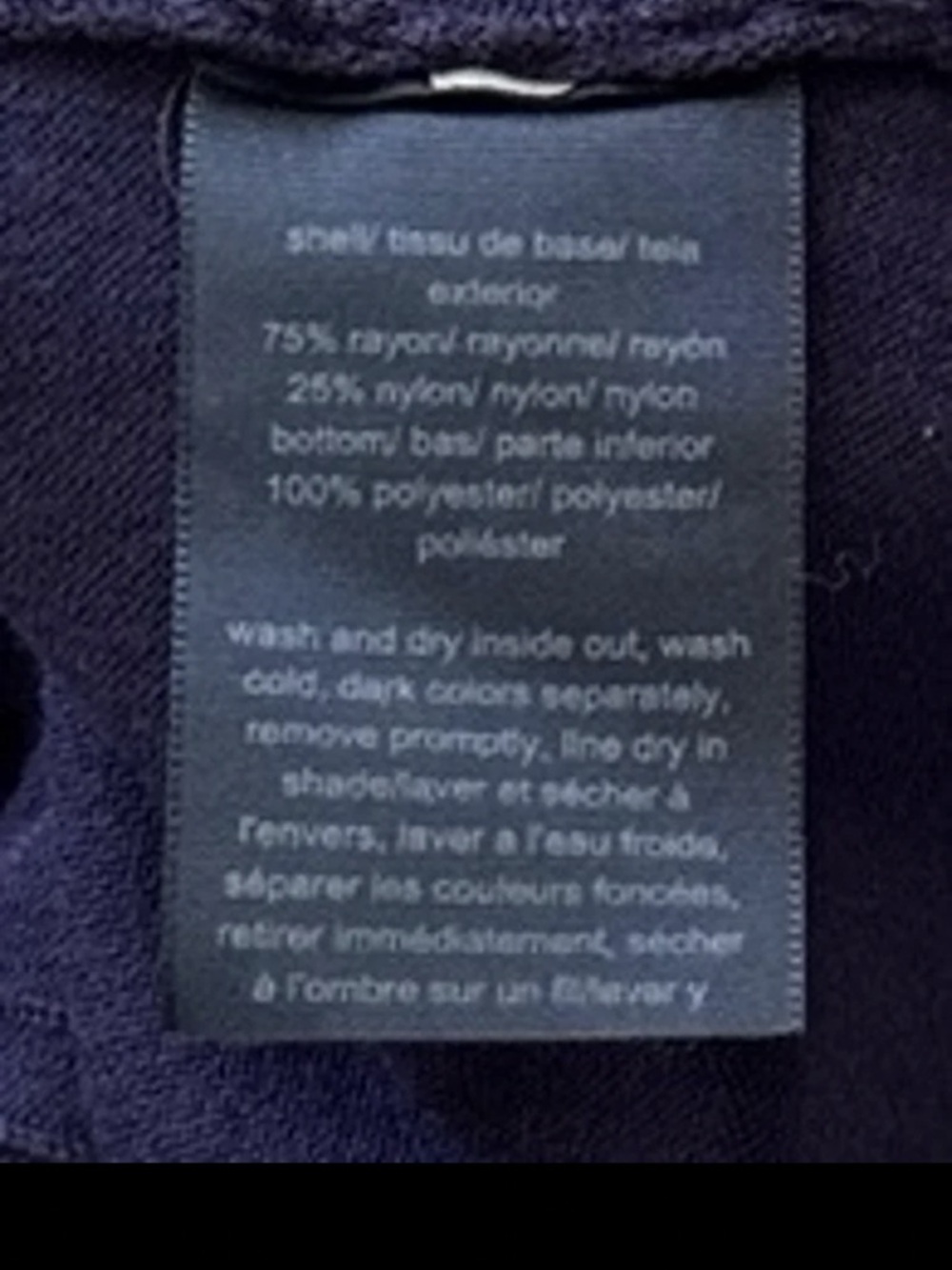 Tommy Hilfiger SZ.M Dark Navy Sleeveless Light Weight Knit Top White Hemline NWT - Picture 6 of 9